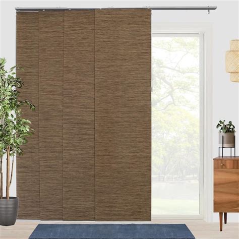 Chicology Earth Adjustable Sliding Panel Track Blind With 23 In Slats