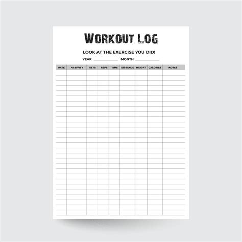 Workout Trackerworkout Logworkout Plannerfitness Plannerfitness Log