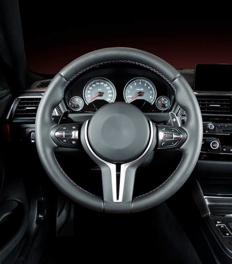 Premium Photo Modern Luxury Car Interior Steering Wheel Shift Lever