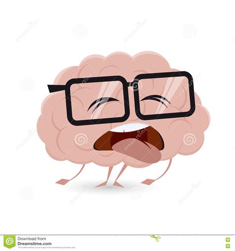 Exhausted Brain Clipart Stock Vector Illustration Of Comic 77004051