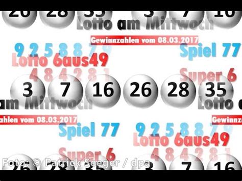 Hier bieten wir dir alle aktuellen gewinnzahlen und quoten der ziehungen vom mittwochslotto. Lotto Ziehung am Mittwoch - Lottozahlen vom 08.03.2017 - YouTube
