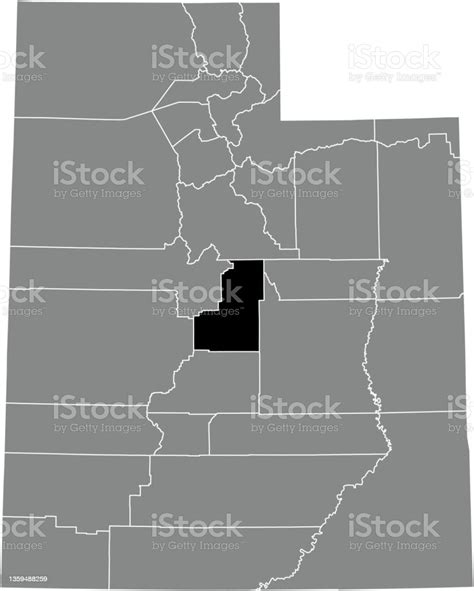 Location Map Of The Sanpete County Of Utah Usa Stock Illustration