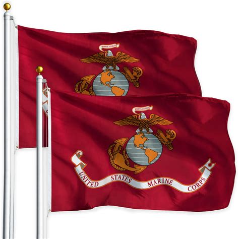 g128 two pack usmc us marine corps flag 3x5 ft printed united states marine corps flag 2 brass