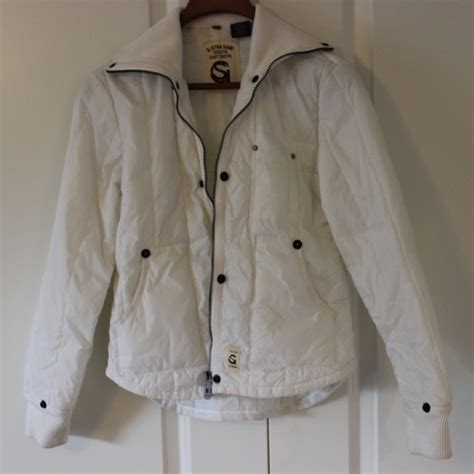 G Star Jackets And Coats Gstar Raw White Light Puffer Jacket Poshmark