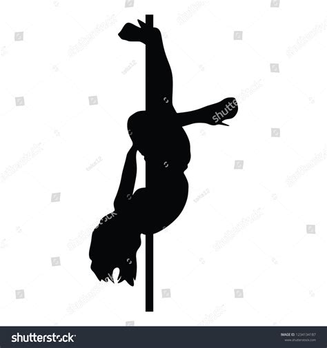 Pole Dancer Sexy Women Silhouette Black Stock Vector Royalty Free 1234134187 Shutterstock