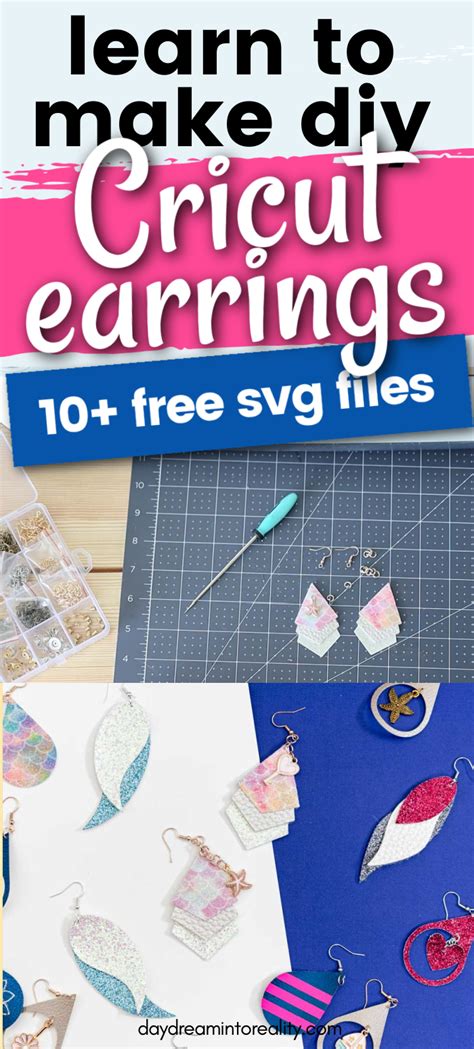 How To Make Earrings With Your Cricut Free Svg Templates Diy