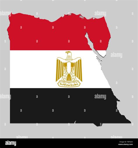 Map Of Egypt With National Flag Vector Illustration Stock Vector Image