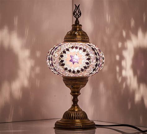 Lamodahome New Stunning Handmade Turkish Moroccan Mosaic Glass Table