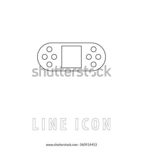 Game Console Outline Simple Vector Icon Stock Vector Royalty Free