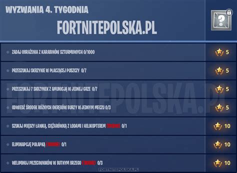 Wyzwania Fortnite sezon 4 tydzień 4 Fortnite Polska