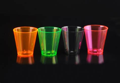 Oz Ml Neon Disposable Plastic Shot Glass Cup Plastic Drink Ware