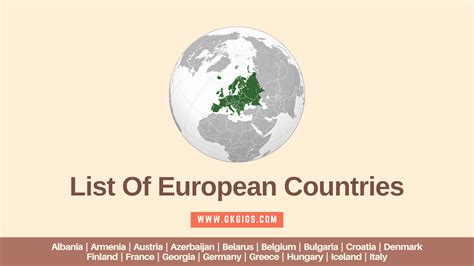 List Of European Countries And Their Capitals With Pdf Gkgigs