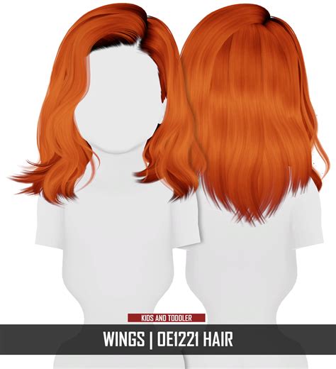 Wings Oe1221 Hair Kids And Toddler Version Redheadsims