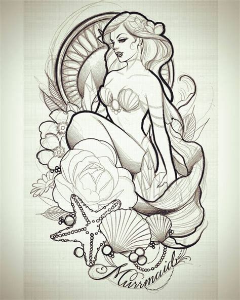 Pin By Mamagillon On Tattoos Mermaid Tattoo Designs