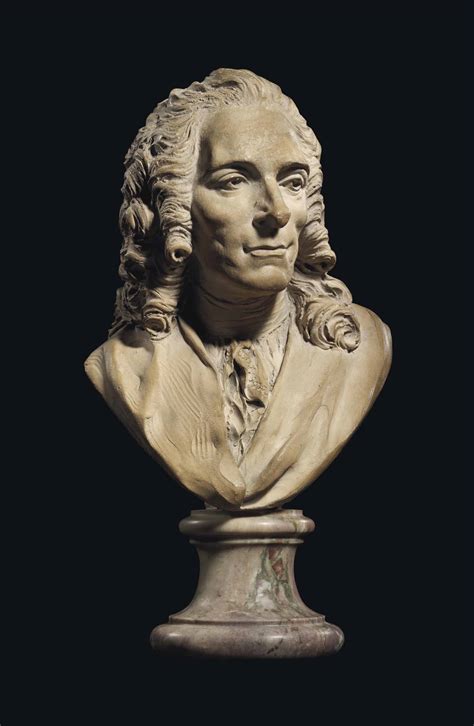 A Terracotta Bust Of Voltaire Attributed To Jean Jacques Caffieri
