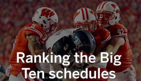 ranking the big ten schedules from easiest to toughest