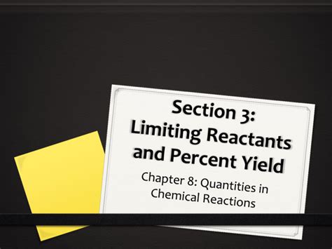 Limiting Reactant And Percent Yield Powerpoint