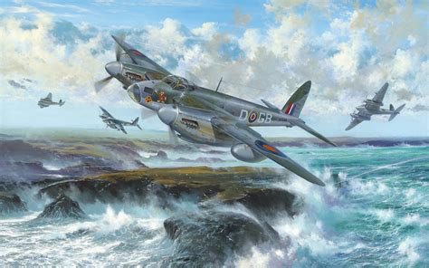 Art Ww2 Painting War British Fighter Airplane British Aircraft