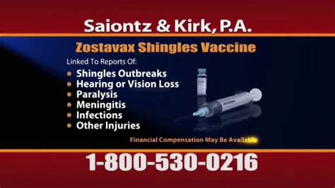 Saiontz Kirk P A Tv Commercial Zostavax Shingles Vaccine Ispot Tv