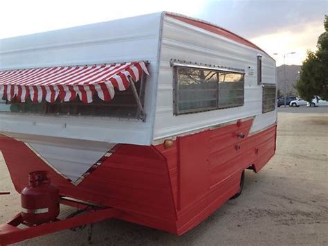 1967 Vintage Travel Trailer Red And White Aristocrat Camper Link To