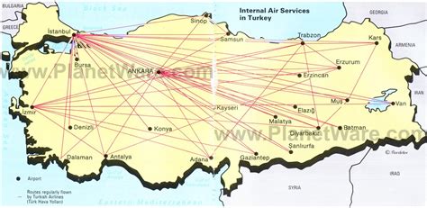 Turkey Map Airports