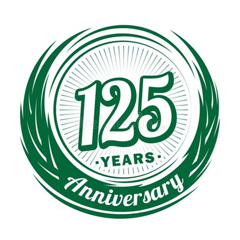 125 Year Anniversary Elegant Anniversary Design 125th Logo Stock