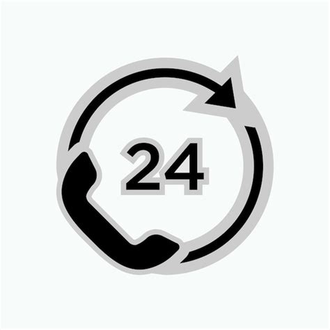 Premium Vector 24 Hours Service Icon Time Work Business Support Symbol