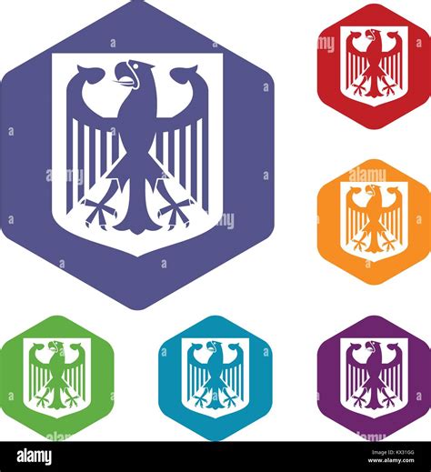 Escudo De Alemania Conjunto De Iconos Imagen Vector De Stock Alamy