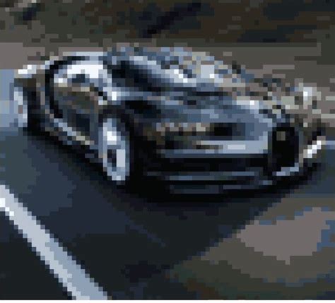 Pixelated Bugatti Bugatti Sports Car Pixel