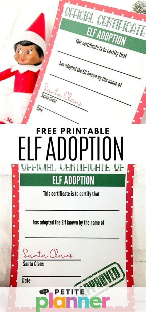 For when parent is deployed during. Honorary Elf Certificate Printable / Ykb3yfm5irdeqm ...