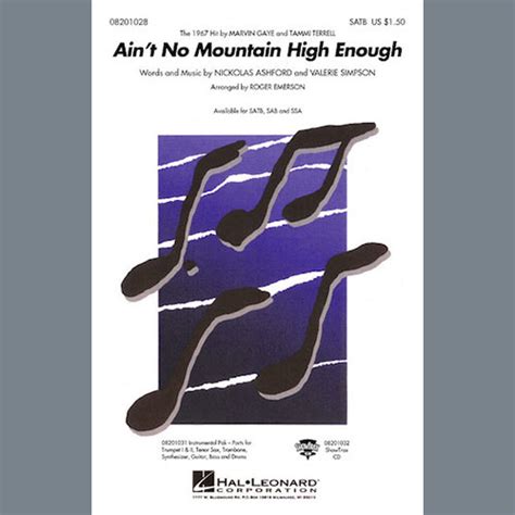 Ain T No Mountain High Enough Arr Roger Emerson Sheet Music By Marvin Gaye Tammi Terrell