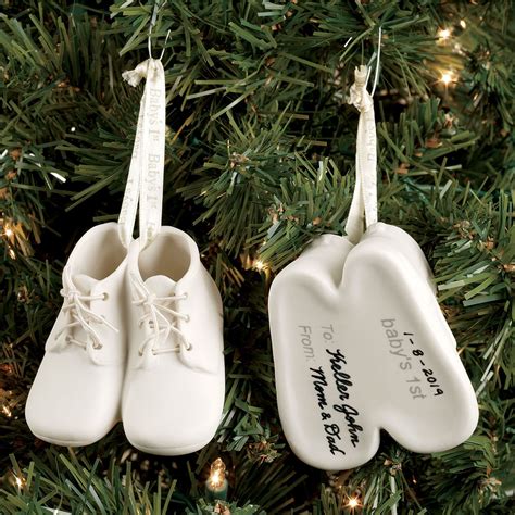 Baby Bootie First Keepsake Ornament With Images Personalized Baby