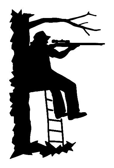 Hunter In Tree Stand Silhouette Clip Art Library