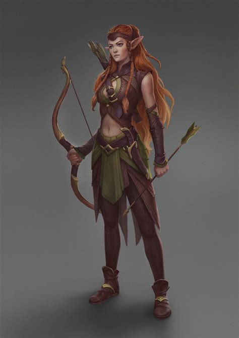 Dnd Monksarchersmore Fighters Female Elf Elf Ranger Warrior Woman