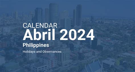 April 2024 Calendar Philippines