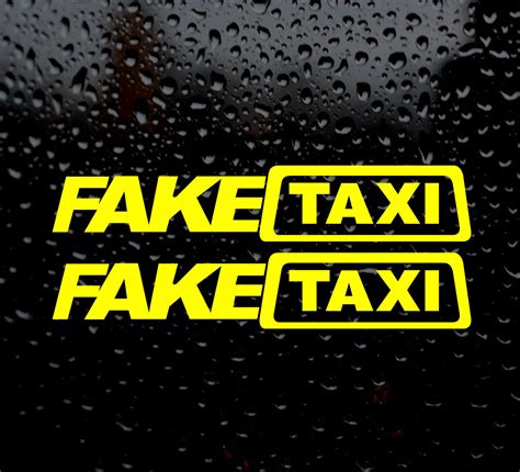 x2 fake taxi sticker vinyl decal slammed ride euro jdm drift air low dub vw audi ebay