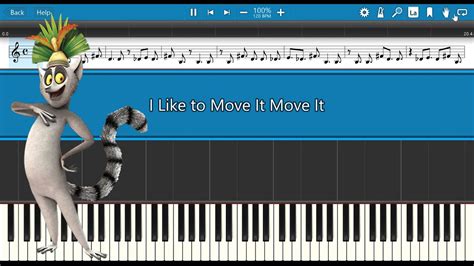 I Like To Move It Move It Piano Super Easy Youtube