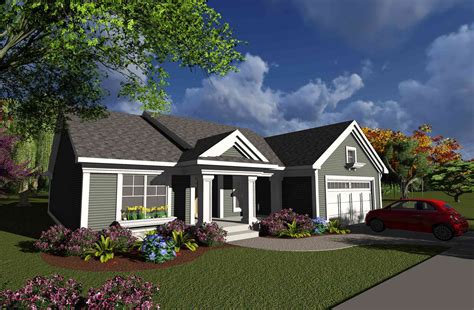 2 Bed Ranch With Open Concept Floor Plan 89981ah Architectural