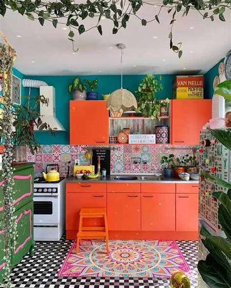 22 Orange Kitchen Ideas To Get You Inspired Hunker Eclectic Kitchen