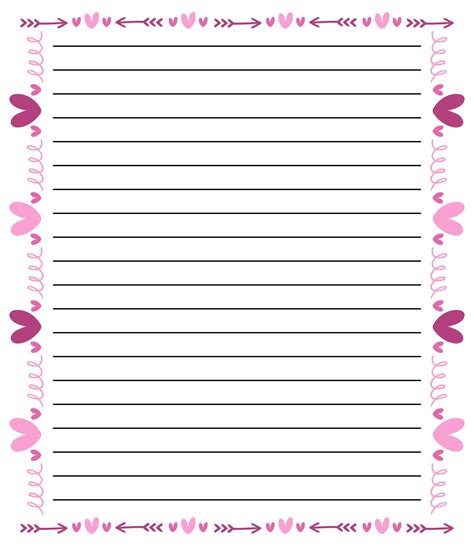 Lined Paper Printable With Border 2023 Calendar Printable