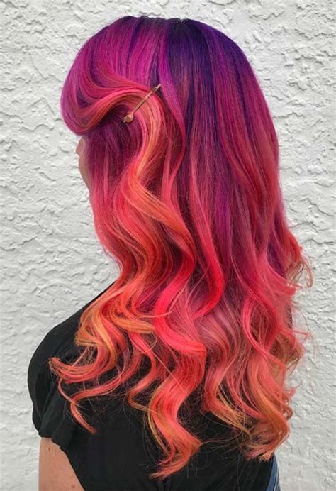 55 Glorious Sunset Hair Color Ideas For True Romantics Sunset Hair