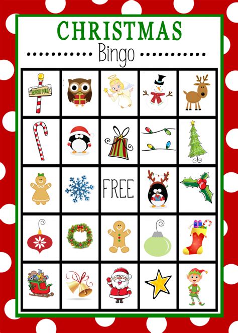 Free Printable Christmas Bingo Game Fun Squared