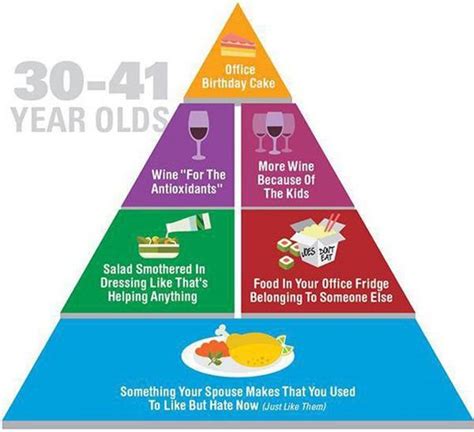 Now the usda uses a myplate icon that serves as a reminder for healthy eating, showing about how much americans should consume from each of five categories: The Food Pyramid at Every Stage of Your Life - Barnorama