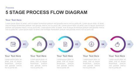 Step Horizontal Flow Diagram For Powerpoint Ph