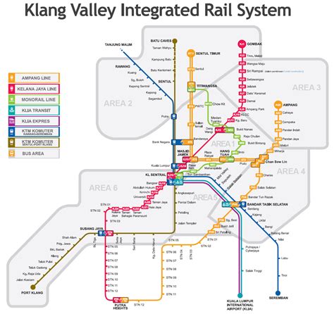 Kuala Lumpur Lrt And Monorail Map