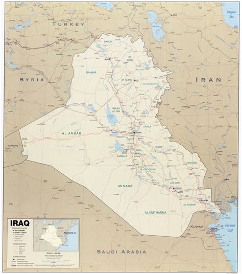 Large Scale Political Map Of Iraq With Other Marks 2004 Iraq Asia