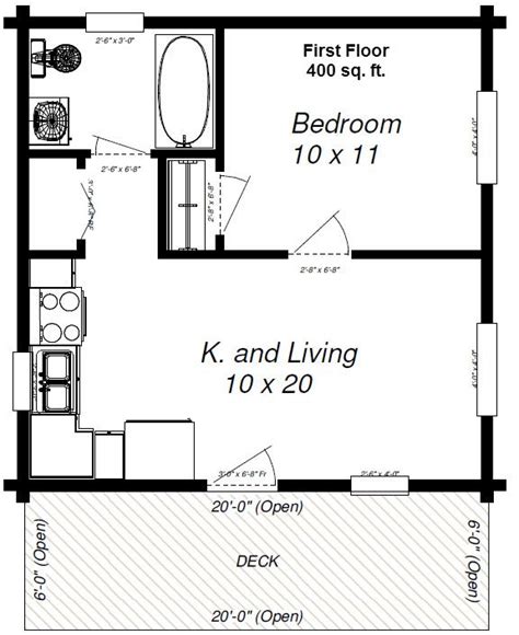 400 Sq Ft Cabin Floor Plans Floorplansclick