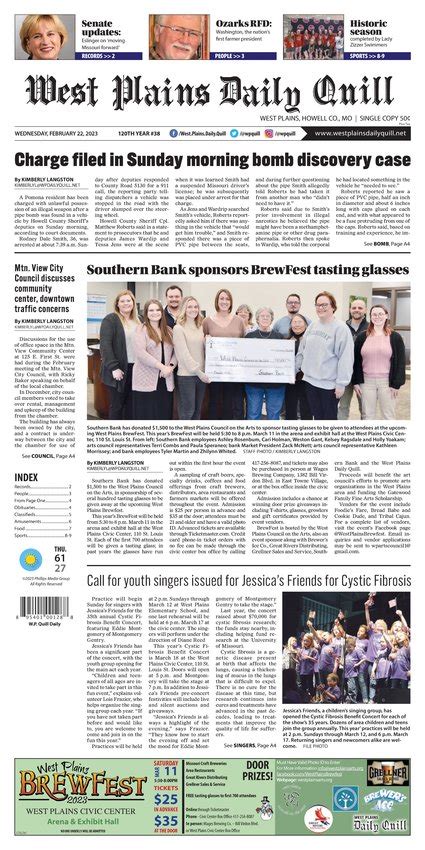 Wednesday February 22 2023 West Plains Daily Quill
