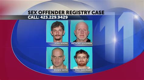 kingsport police seek local sex offenders who failed to report new addresses