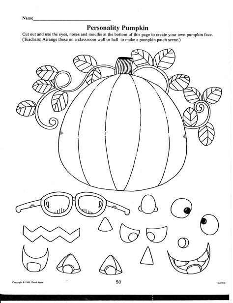 Fall Activity Sheets For Preschool